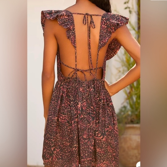 NWT By Anthropologie V-Neck Bubble Dress-sz M - Picture 2 of 3